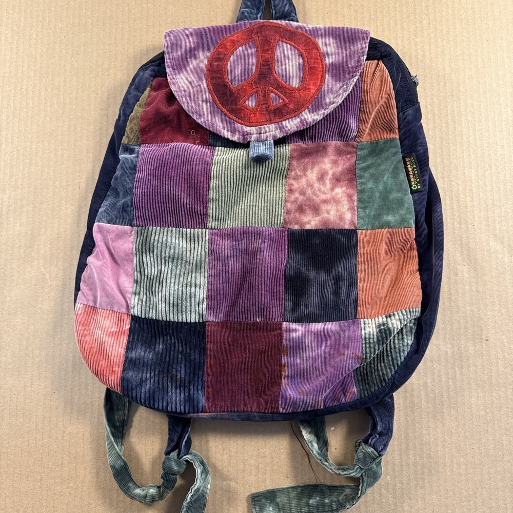 Gypsy Rose Patchwork Backpack Peace Sign Boho